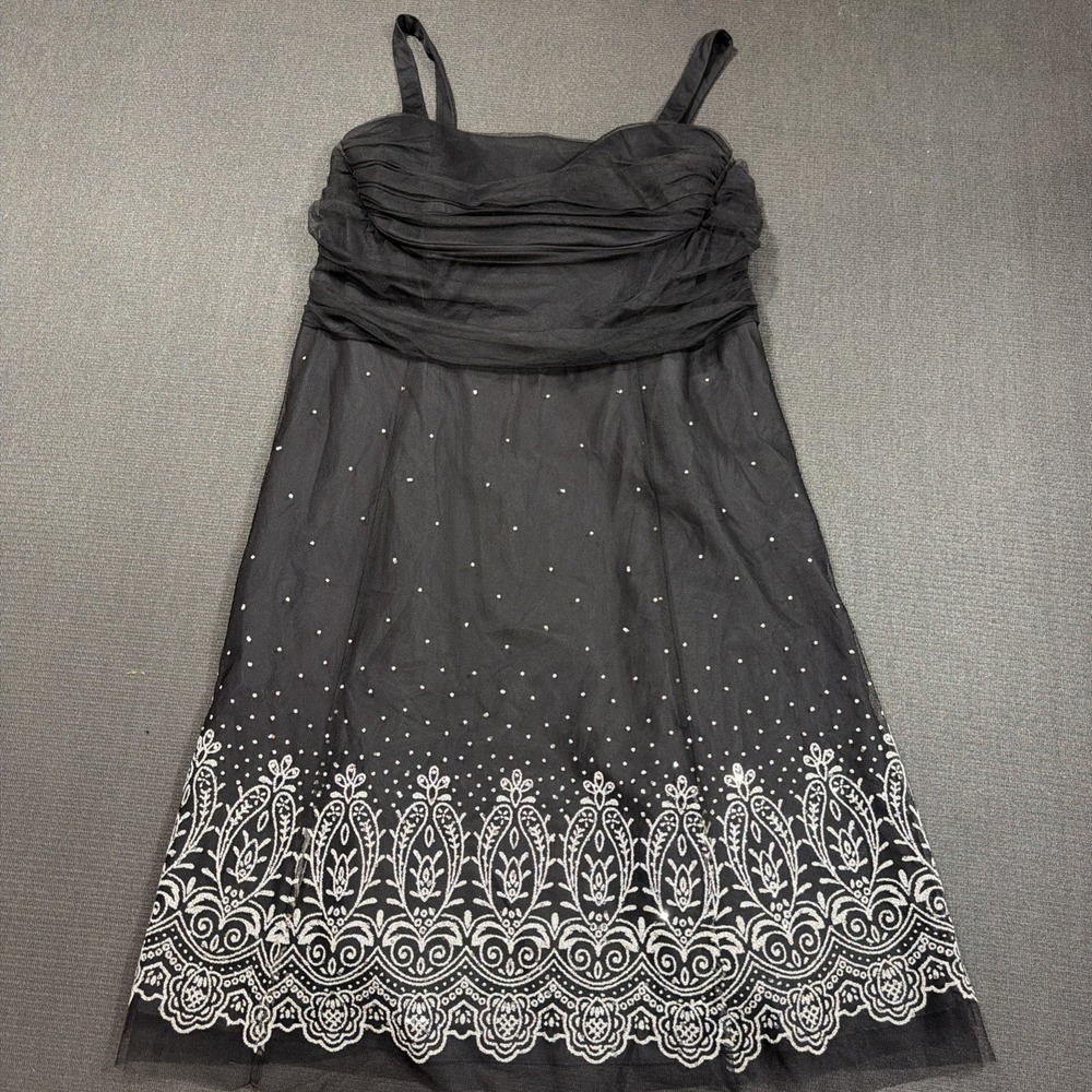 Jessica Howard Evenings Black Sparkly Evening Party Dress 22W